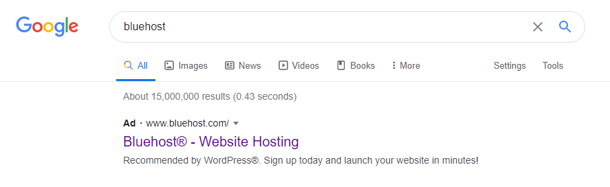 Bluehost Ad